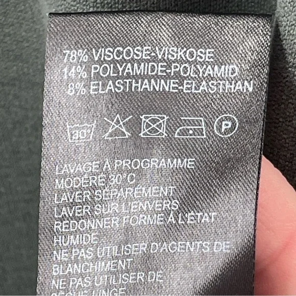 Masai Balsam Green Relaxed Fit Lagenlook Midi Dress Boxy Minimal Boho Size Med - Picture 13 of 13